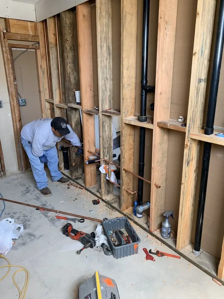 Commercial rough-in plumbing for Water Heater Replacement in East Linden